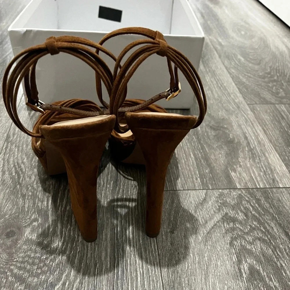 🎉HP🎉 NIB Veronica Beard Fletcher Block Heel Suede Platform Hazelwood 8.5 - Picture 10 of 14